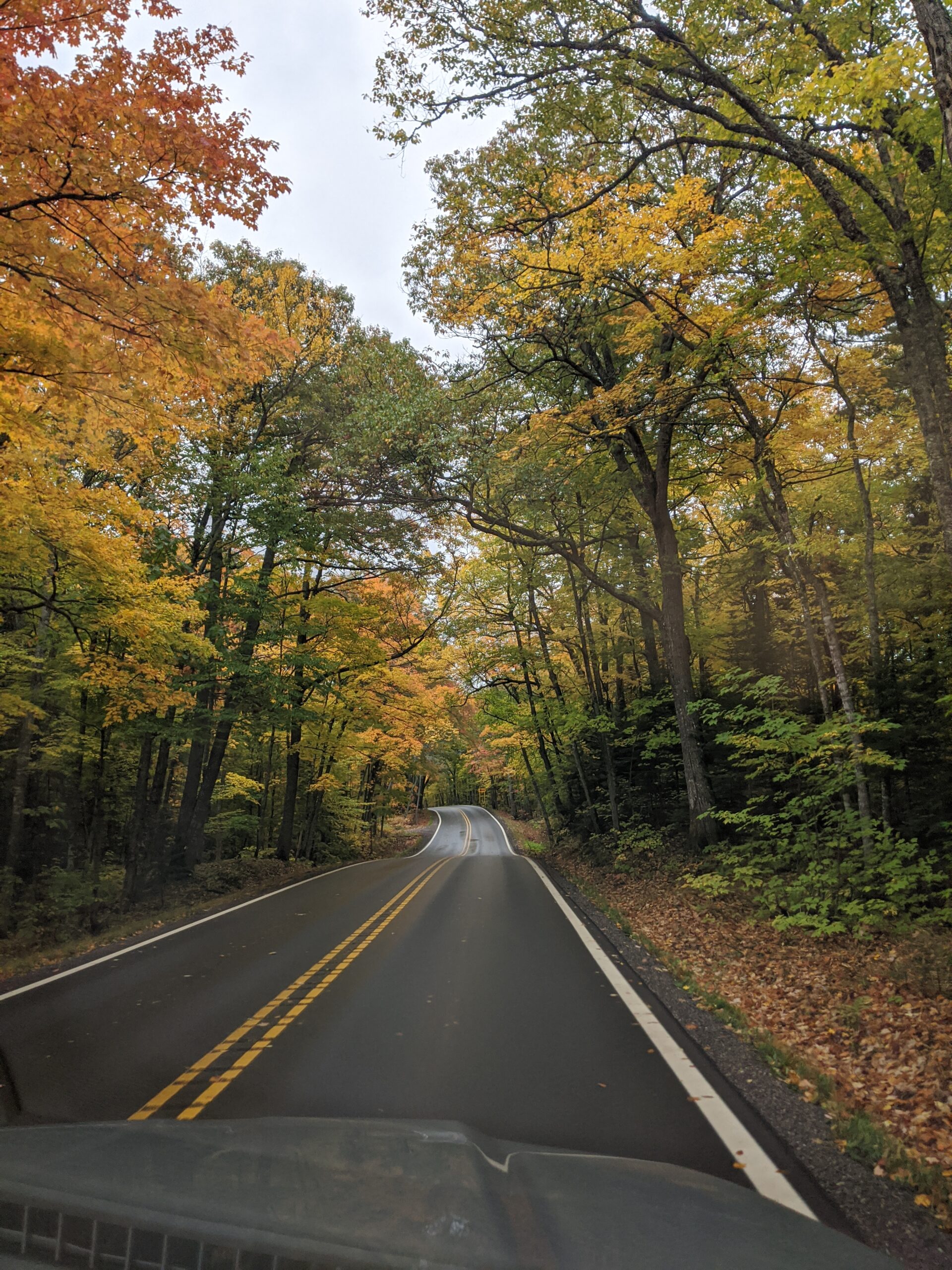 Fall Drive to Copper Harbor along the Keweenaw Peninsula in the Upper Peninsula of Michigan