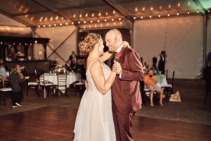 Bride and groom's first dance at Silver Shores in Wyandotte, Michigan